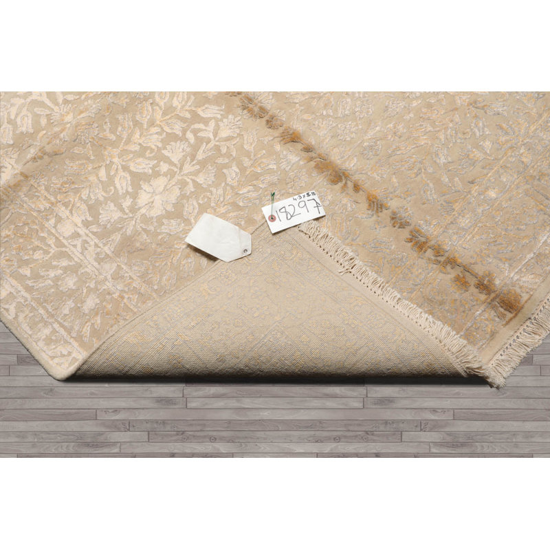 Lorrine One-of-a-Kind Rectangle 4'3'' X 5'10'' 1970s Wool Area Rug in Ivory