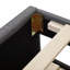 Lit plateforme tapissier simple avec lit gigogne et 3 tiroirs, tissu en lin