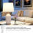 23.8"Ceramic Table Lamp Touch Control Bedside Lamp