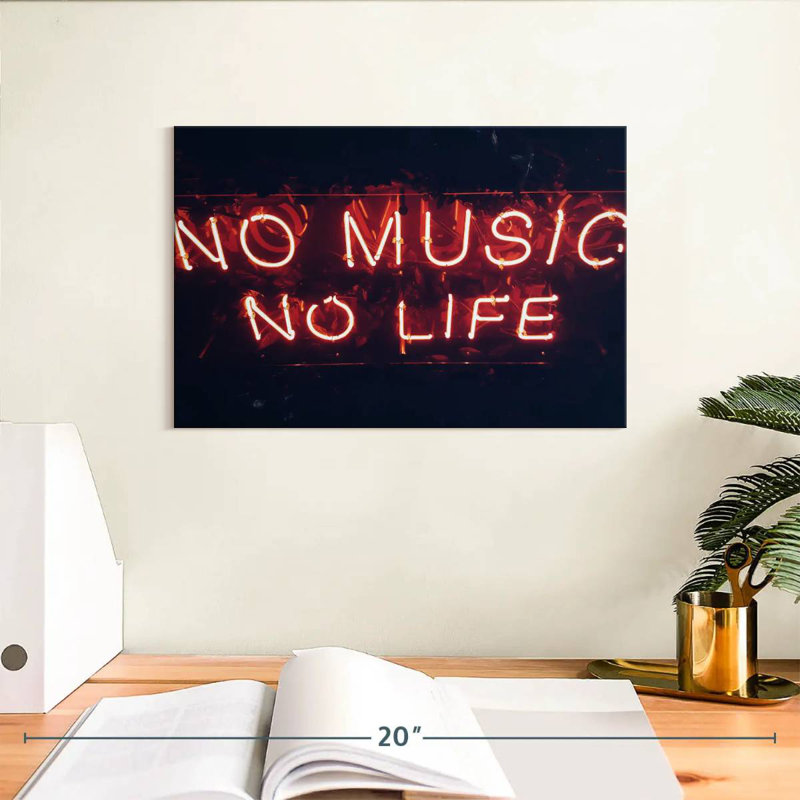 Tergel No Music No Life, H 8 po x l 12 po