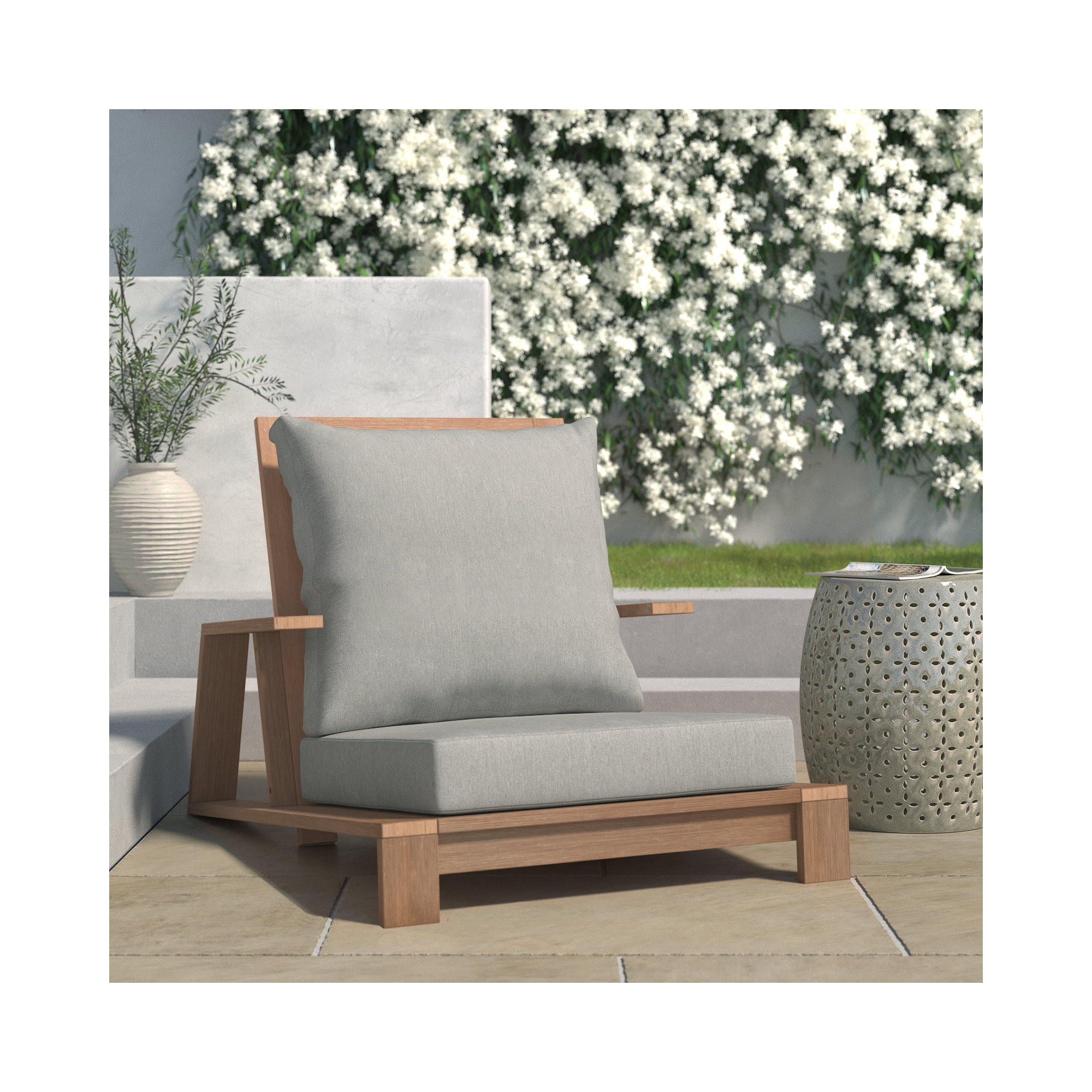 Fatima Wood Outdoor Patio Chair