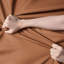 Causeuse coussin orange en cuir véritable