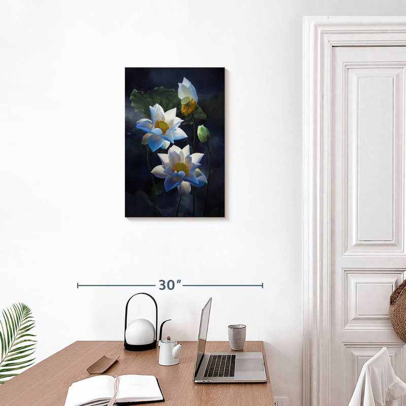 Harnek Mysterious Lotuses, 24" H x 16" W
