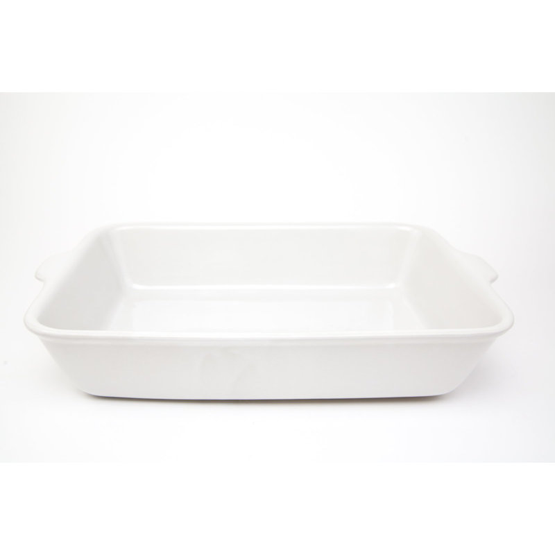 Carthage.Co Rectangle Stoneware Baker Bakeware, Pearl