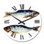 Deux poissons harengs sur fond blanc - horloge murale nautique et côtière-36937586
