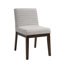 Chaise d'appoint en lin gris, ensemble de 2