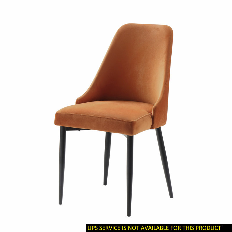 Chaise d'appoint en velours capitonné Jaquale