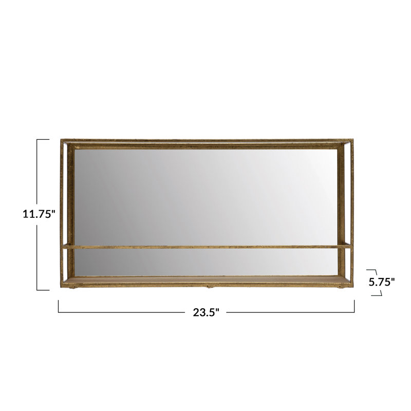 Tablette murale avec miroir