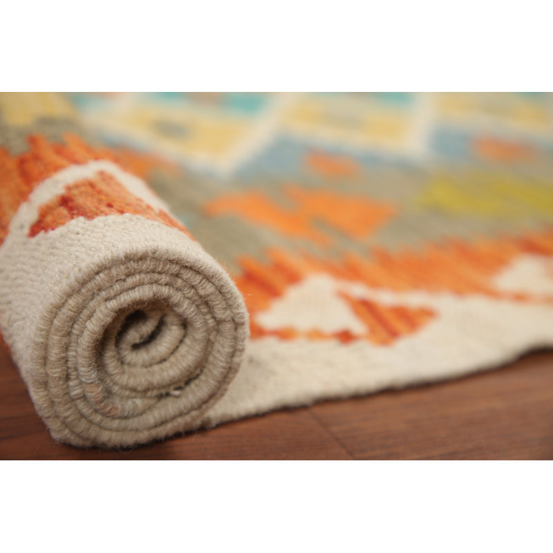Tapis oriental géométrique Kilim 5 x 6
