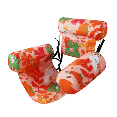 Plant Pattern Inflatable Pool Chairs, Heavy-Duty Floating Noodle Lounge Rafts for Adults