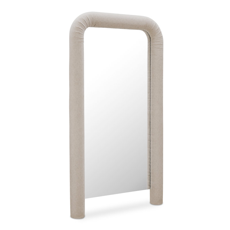 Miroir rectangulaire en bois massif, Beige, 72 po x 40 po