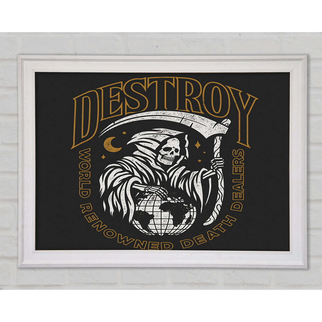 Destroy Tattoo Gerahmter Druck