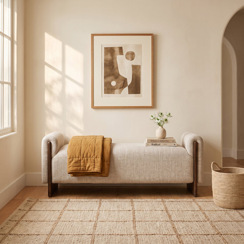 Jeter Upholstered Bench, Sand
