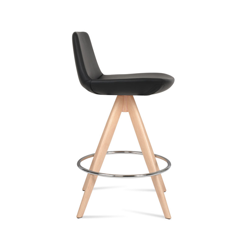 Tabouret Pera Pyramid, Naturel, Tabouret de bar, Noir