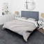 Ensemble de housse de couette en microfibre / polyester blanc et gris Ripples Of Stone-649100289