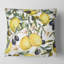 Carré, citron et branches olive I - Coussin décoratif à imprimé tropical-60159304