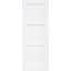 Shaker à dalles 3 panneaux en bois massif blanc 80 po x 30 po avec trousse-124266742