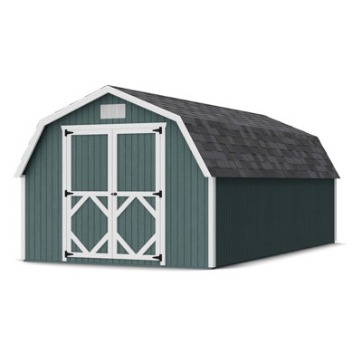 Classic Gambrel Outdoor Wood Storage Barn with 4 ft. Sidewalls