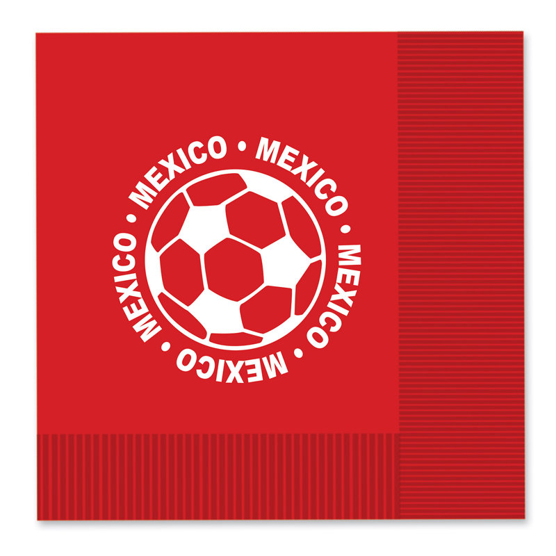 Serviettes 6,5 po repas, Mexique, Rouge