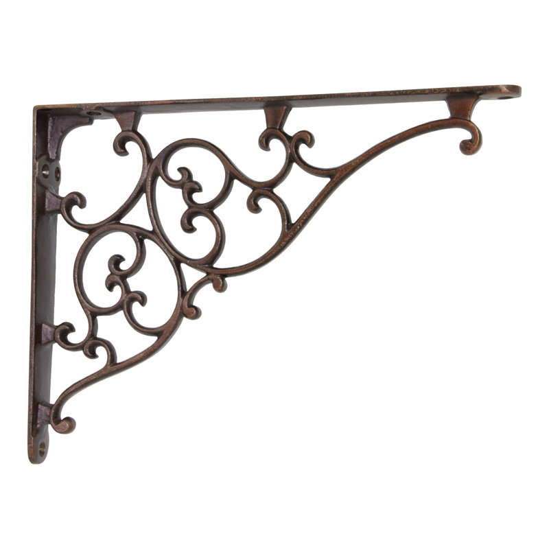 Iron Shelf Bracket, Antique Copper