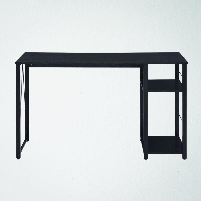 Ramp desk with finish, Black