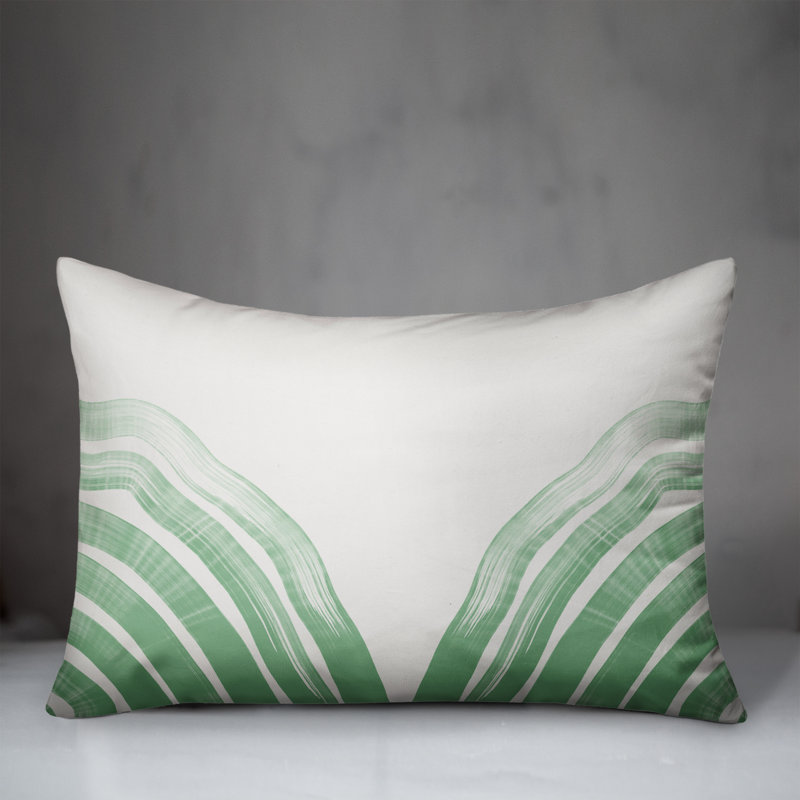 Abstract Outdoor Throw Pillow, Green