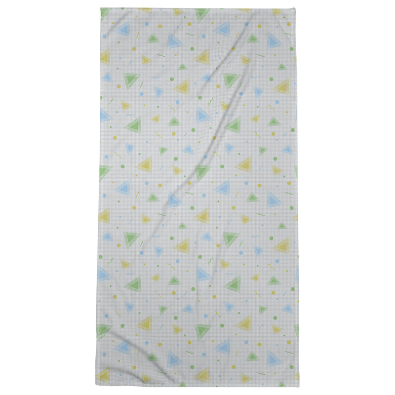 Katelyn Elizabeth Cotton Blend Bath Towel, Blue/Yellow