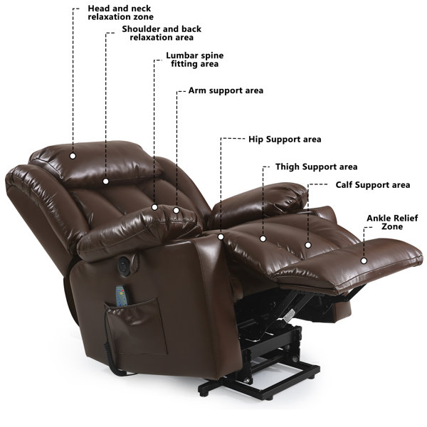 9181 Three Motor Recliner Chair with Lumbar Support(Lay Flat)