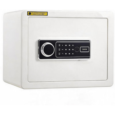 1.2 Cu Ft Fireproof Waterproof Home Safe Box, 4-in-1 Access Safe with Dual Alarm System, LED Light & Fireproof Bag for Cash, Jewelry, Documents & Valuables, White