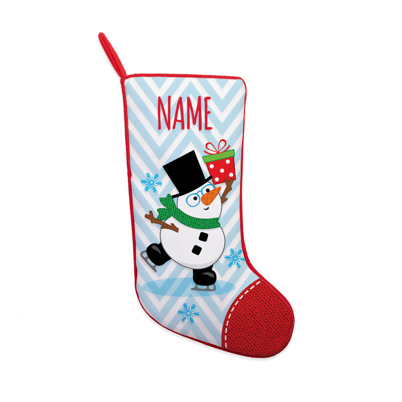 Bas de Noël personnalisé Jolly Snowman, Oui