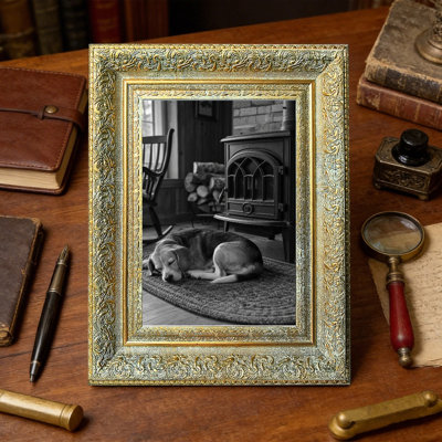Cadre photo poli antique 3 pièces 8 "x 10" avec protecteur photo