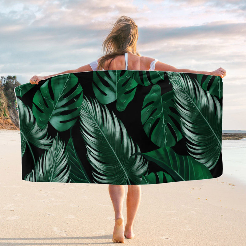 Microfibre serviette de plage super colorée serviette de plage anti-sable serviette polyvalente pour piscine de voyage 30 x 60 pouces