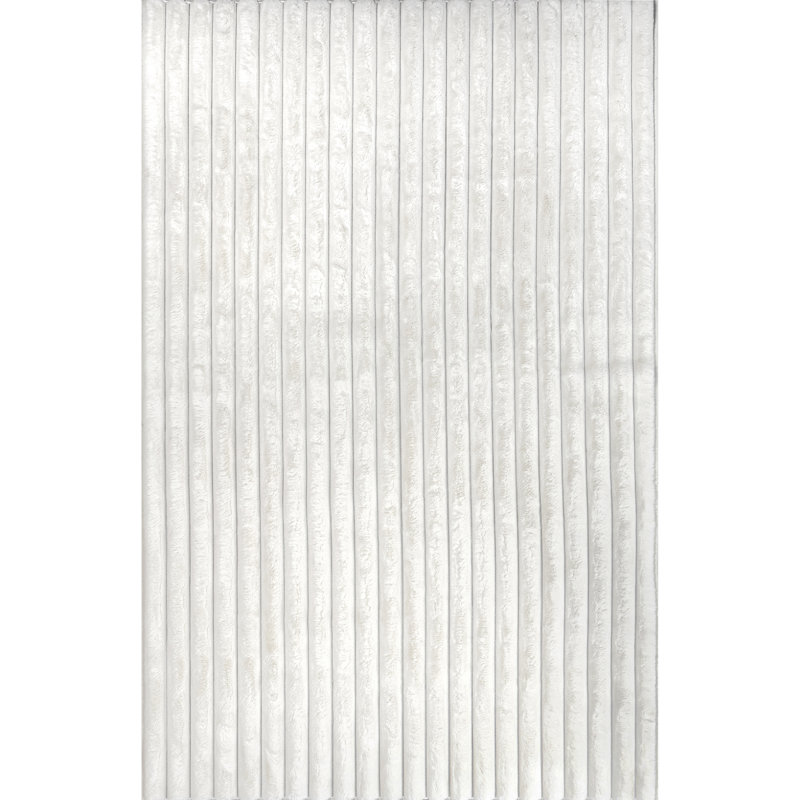 Kai SuperiorWash Stripe Faux Rabbit Machine Washable Area Rug, Rectangle 6' x 9'