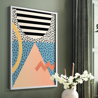 Modern Memphis I Framed Print - Solid Wood