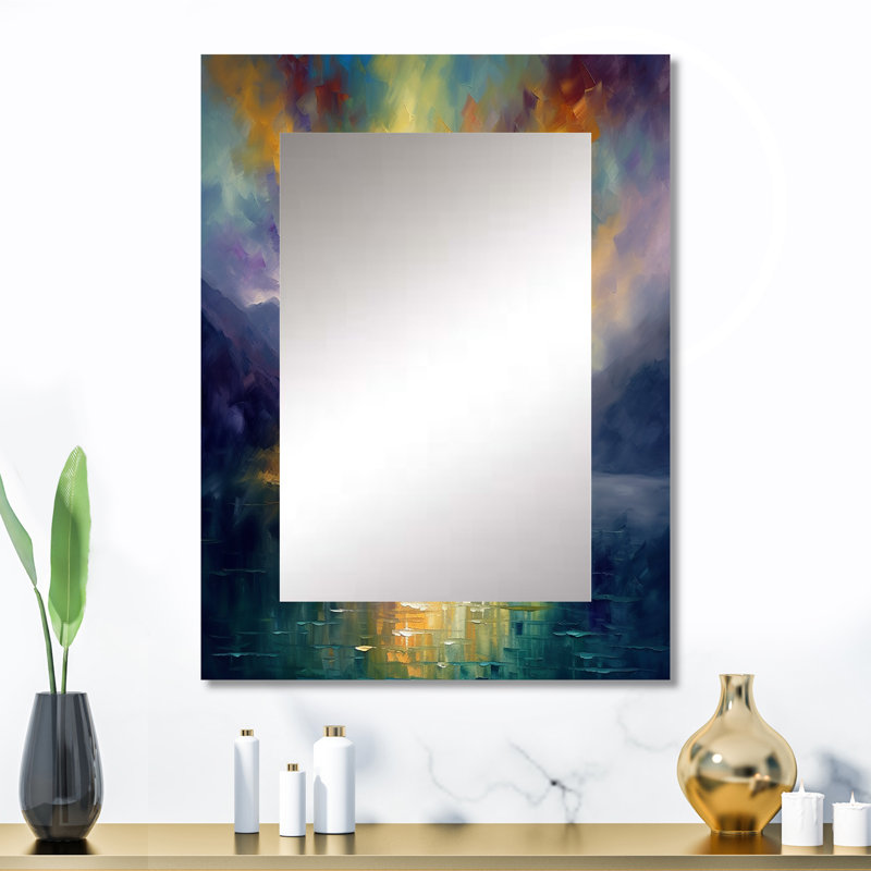 Religious Cross Reflections - Church Decorative Mirror, Traditional Wall Mirror, Printed Metal Art, 32" x 24"