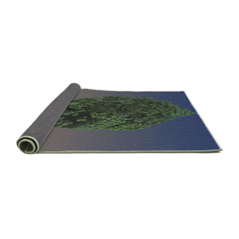 Tapis de zone verte à motif, Rond 5 pi