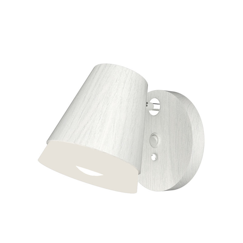 Applique murale à bras 1 lumière Cônica, Blanc organique