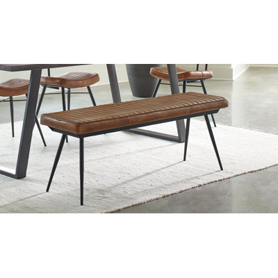 Banc en cuir véritable Eloise