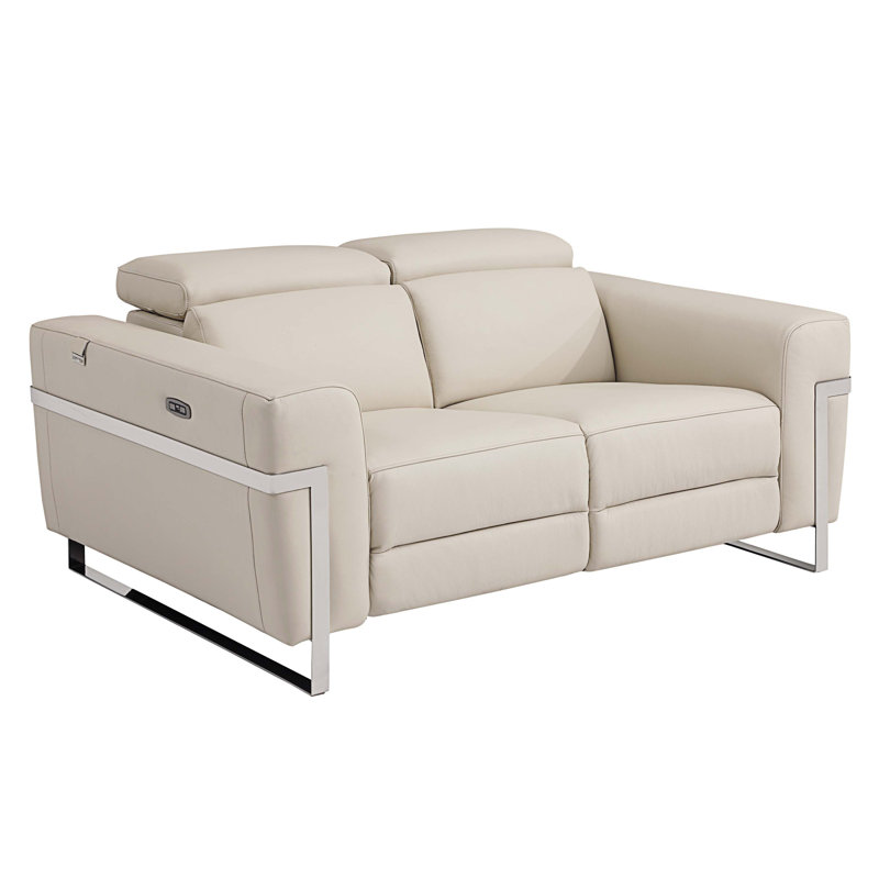 Recliner, Beige Leather