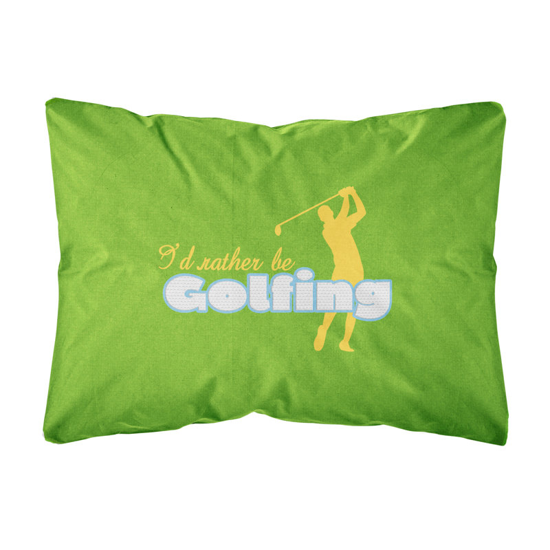 "me veux" golfing man sur un coussin intérieur/extérieur vert