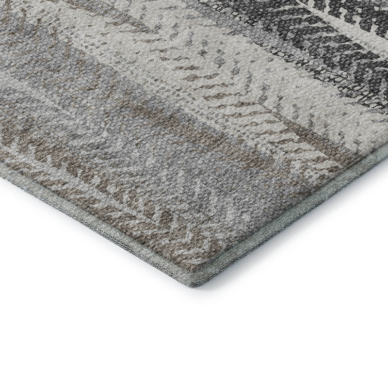 Premium Machine Washable Prisco Khaki Rug, Rectangle 10' x 14'
