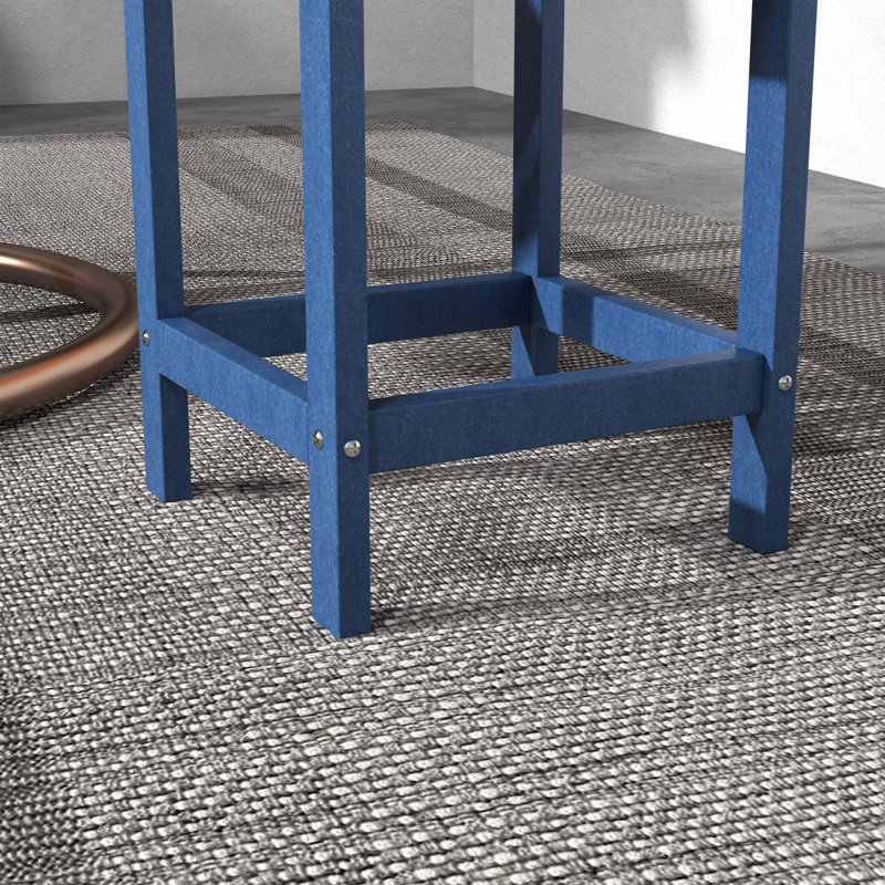 Table de bout Outsunny Adirondack, table de bout de patio carrée, bleu, ensemble de patio, mobilier de patio