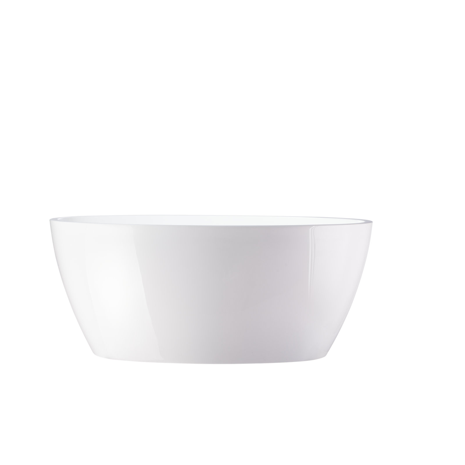 Freestanding Soaking Acrylic Bathtub, White/Oil Rubbed Bronze, 22.8" H x 31.9" W x 55.1" L