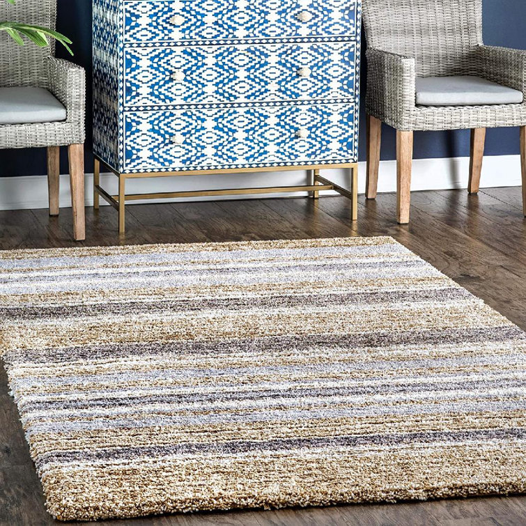 Highland Dunes Villisca Hand Braided Striped Rug | Wayfair