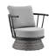 Chaise d'extérieur en osier et aluminium
