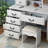 Daise Vanity Desk with Mirror and Lights for Makeup Vanity Mirror with Lights and Table Set