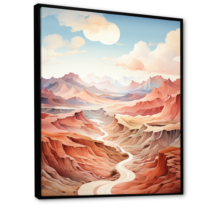 Desert Dreams Canyon Drift sur toile, H 40 po x l 30 po x P 1,5 po, Cadre flottant noir