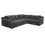 Canapé modulaire MOD # 973 Gunmetal - Mousse 2524 avec revêtement Dacron, pieds en bois noir de 1,5 po, coussins assortis