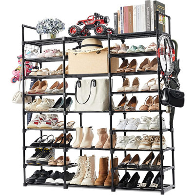 9-Tier Metal Shoe Rack Organizer, Tall Storage Shelf for 50–55 Pairs, Shoes & Boots