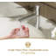 Robinet de lavabo de salle de bain haut en nickel brossé, robinet de salle de bain moderne à un trou, poignée simple, avec bonde escamotable et conduite d'alimentation en eau